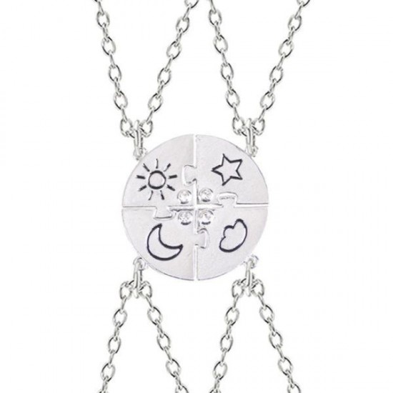 Wholesale 4 Piece Best Friends Friendship Necklace Wholesale 4 Piece Best Friends Friendship Necklace